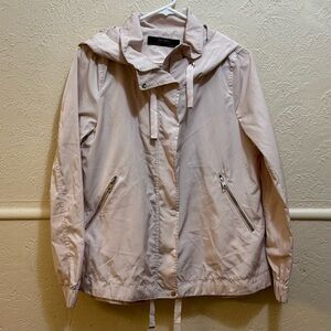 Zara Basics Outerwear Blush Pink Windbreaker Jacket Medium